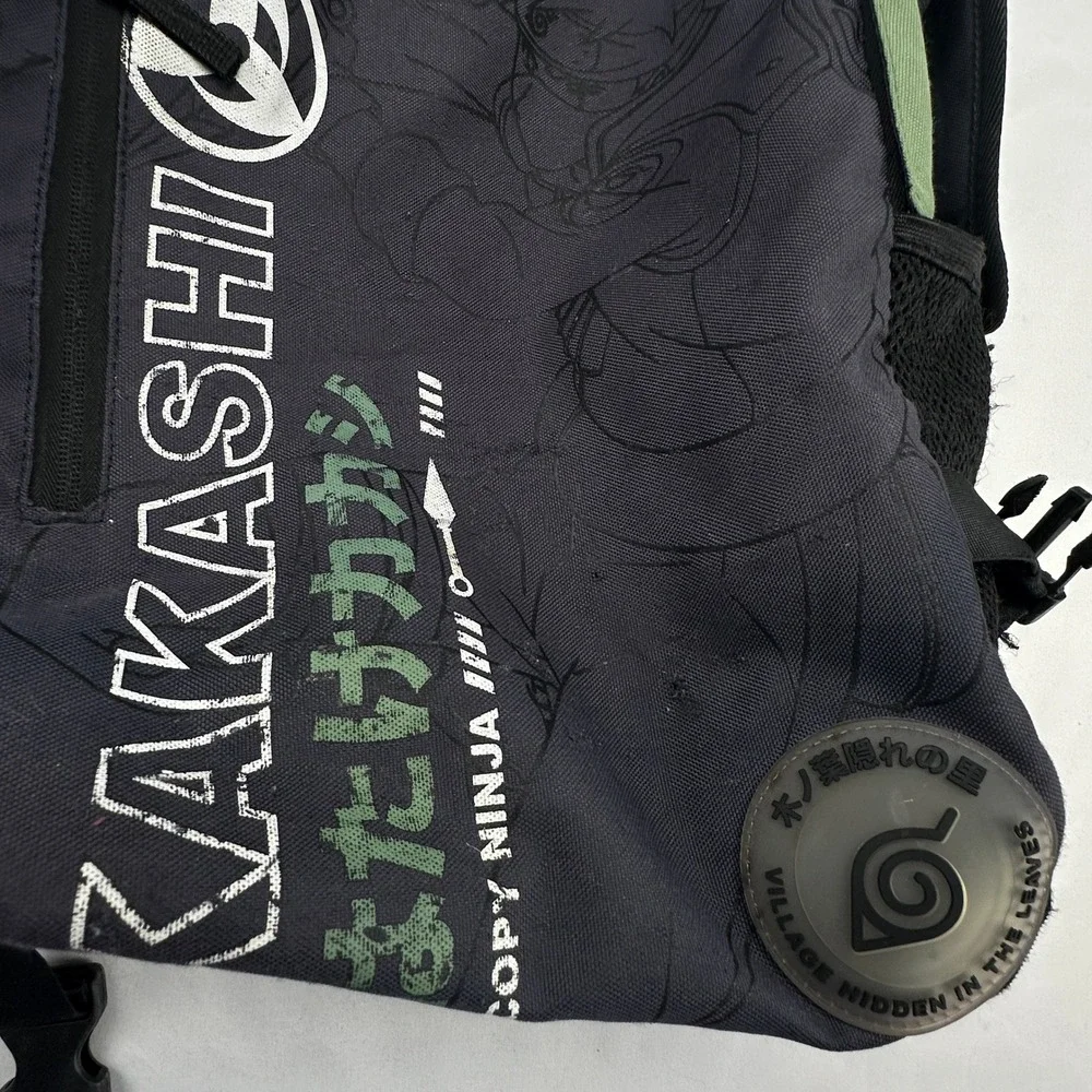 Naruto Shippuden Kakashi Hatake Copy Ninja Backpack Black Green Viz Media